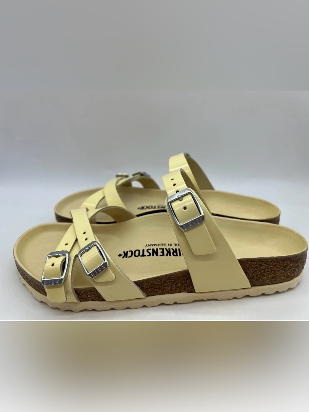 BIRKENSTOCK 💅 Franca Butter High Shine Patent Leather Women's Sandals 37 6 6.5 - Picture 8 of 10